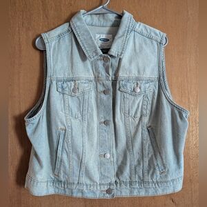 Old Navy Pale Blue Denim Vest